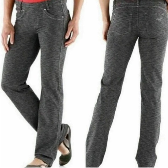Kuhl Pants - Kuhl Mova Straight Leg Charcoal Gray Heather Knit Stretch Low Rise Pant
